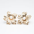 Flower  Stud Earrings – Gold